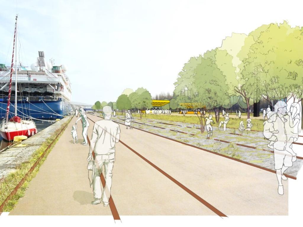 Perspective nouveau bassin - Presqu'île