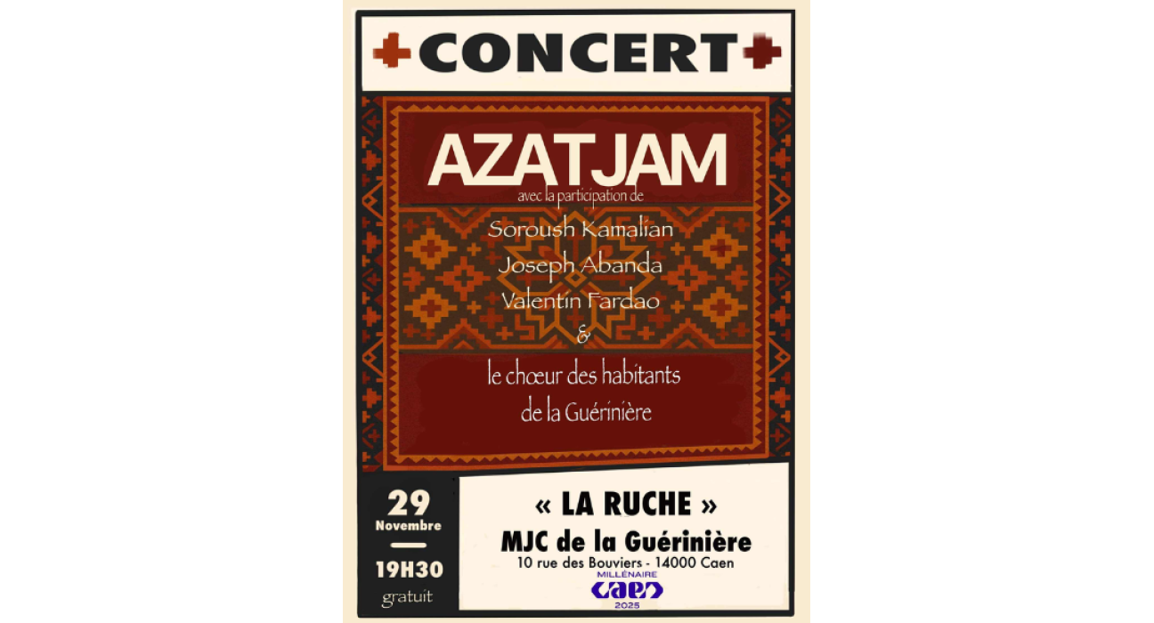 Affiche événement d'après Azatjam 